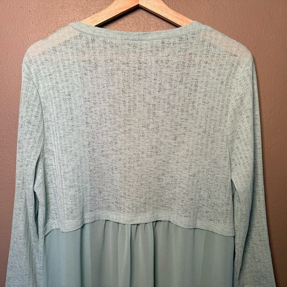 Cirana Mint Green Pastel Duster Cardigan Women's Size Large Boho Feminine Flowy